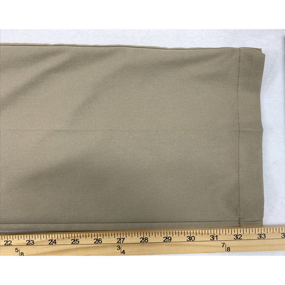 Haggar Cool‎ Right Performance Flex Pants Mens 34 x 33 Khaki Tan Dress Slacks - Picture 10 of 11
